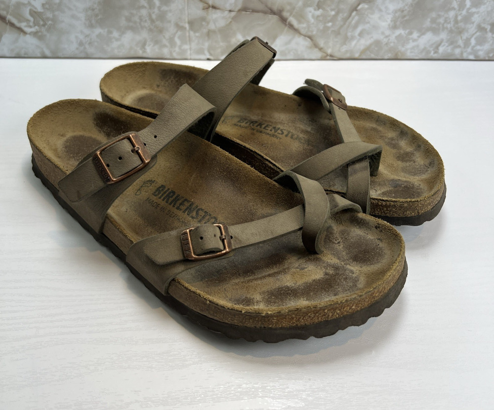 Birkenstock Mayari Womens 9 EU 40 Birko Flor Toe Loop Sandals Pre-owned